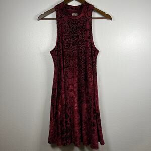 Hollister Women's Velvet Whimsy Goth Paisley Flare Dress